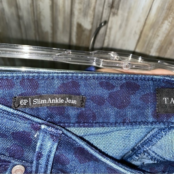 Talbots Blue Leopard Slim Ankle Jeans - Picture 6 of 8